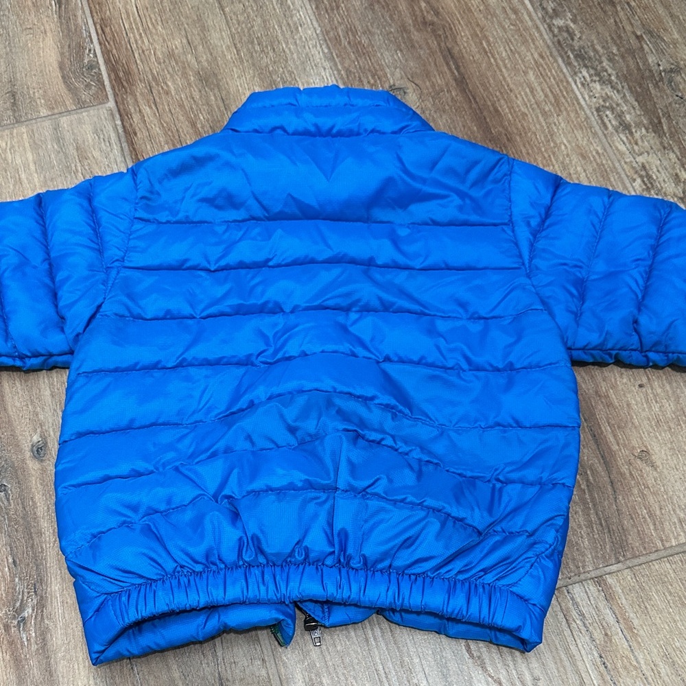 Patagonia Baby Down Sweater Blue Puffer Jacket with Green Zippers 3-6 Months - Picture 10 of 12
